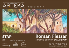 Plakat wystawy malarstwa Romana Fleszara
